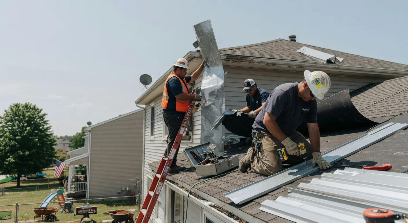 Storm Damage Metal Roof Repair in Merriman, NE